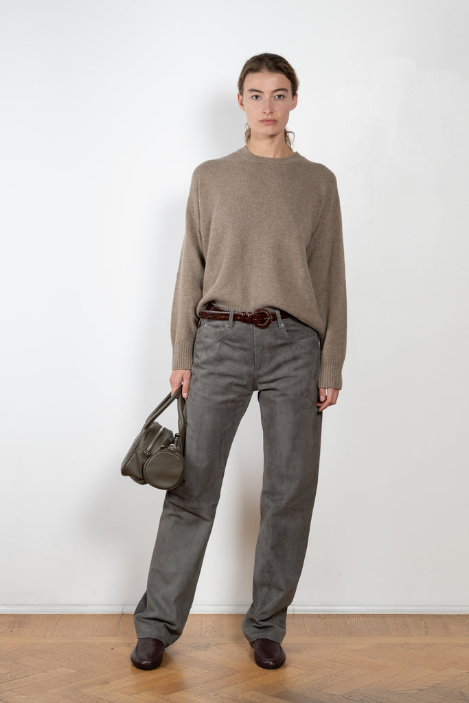 Arma Jean Suede Straight Trouser
