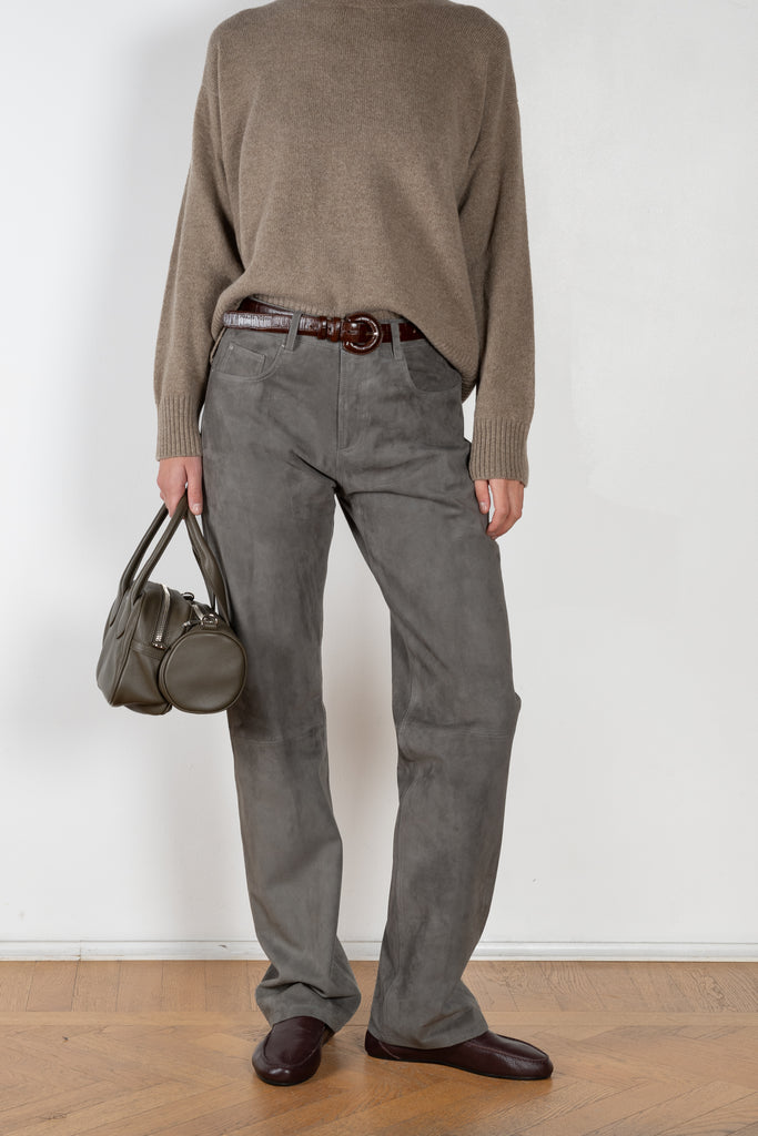 Arma Jean Suede Straight Trouser