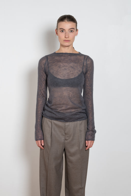 auralee boatneck mohair sweater