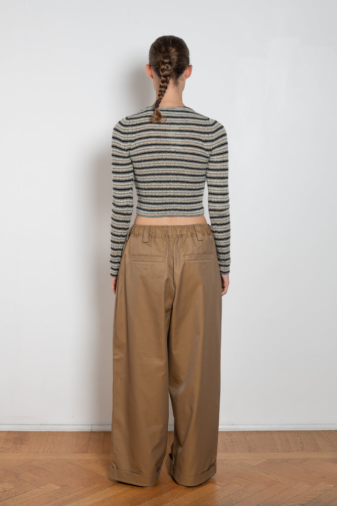 auralee boatneck rib stripe