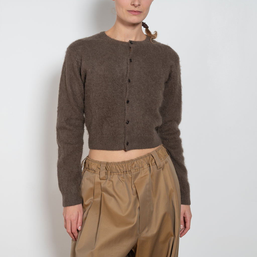 auralee crewneck cardigan