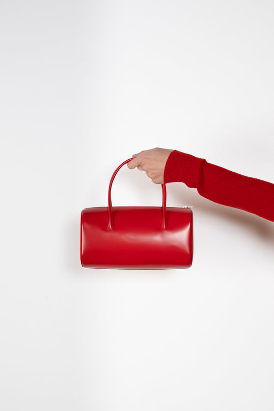 Auralee Leather Boston Bag red