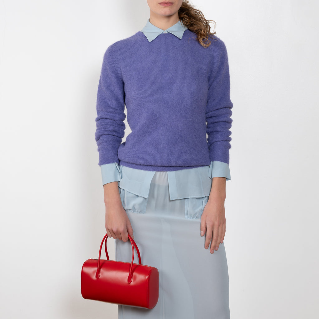 Auralee Leather Boston Bag red
