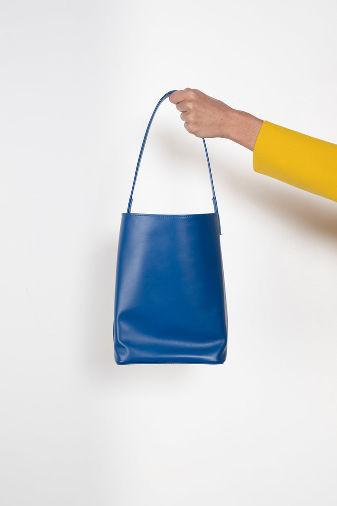 Auralee Leather Shoulder Bag blue