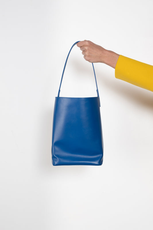 Auralee Leather Shoulder Bag blue