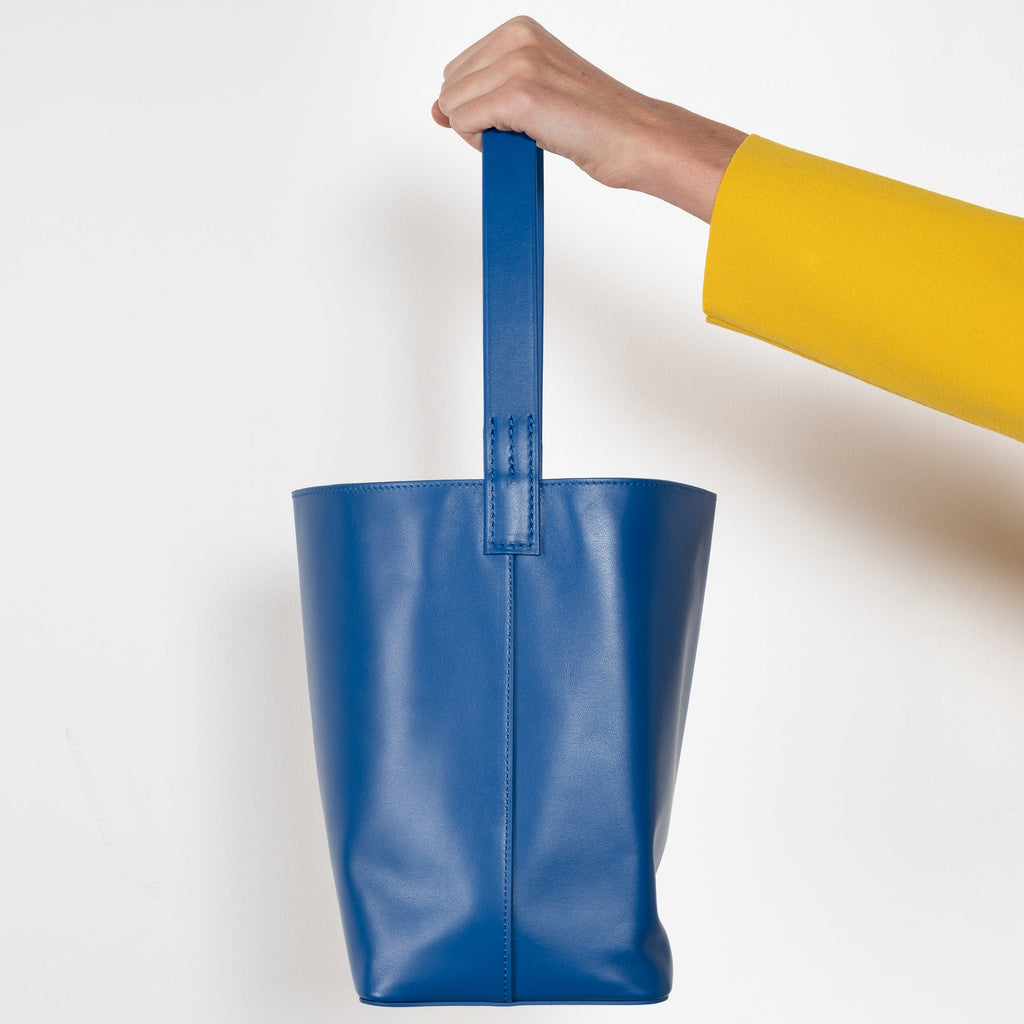 Auralee Leather Shoulder Bag blue
