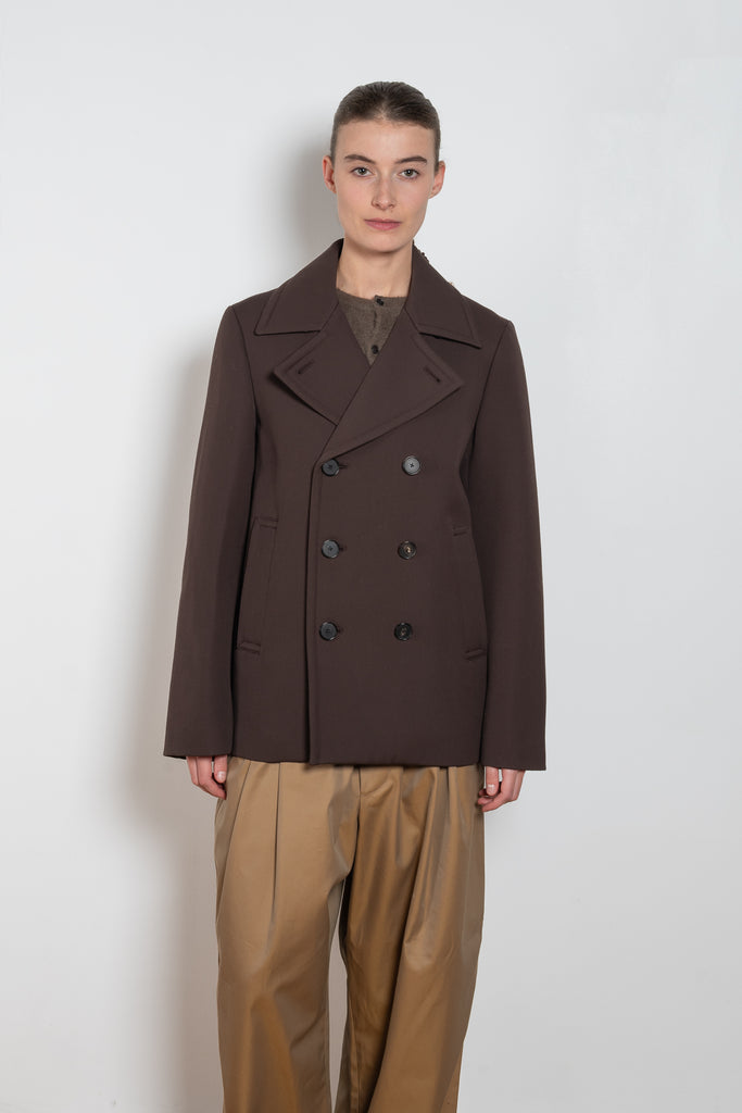 auralee peacoat brown