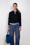 Auralee Sheer Knit Skipper Polo