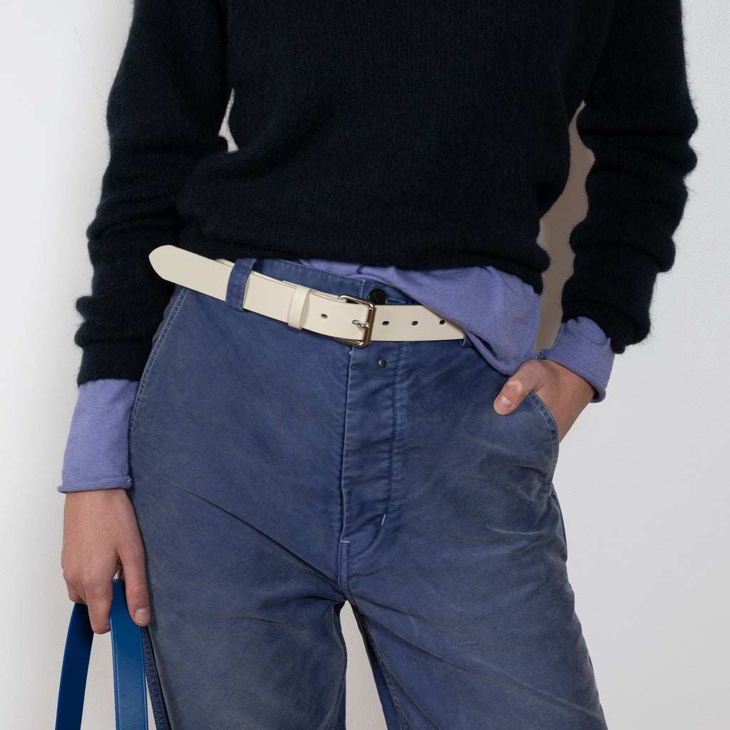Auralee Sheer Knit Skipper Polo