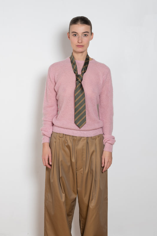 auralee sheer knit pink