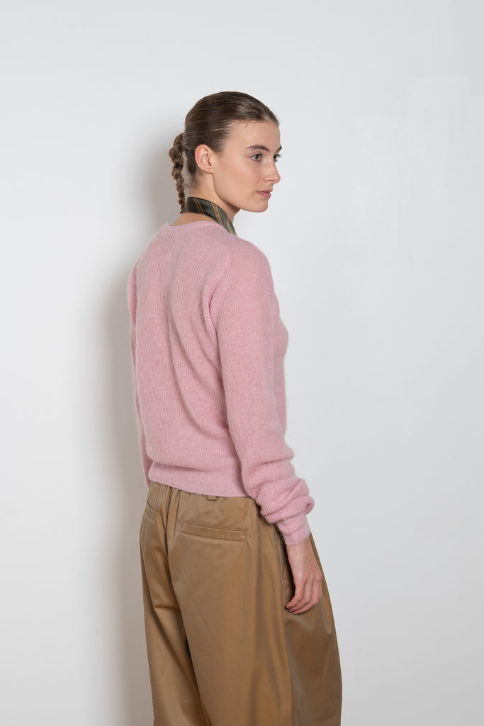 auralee sheer knit pink