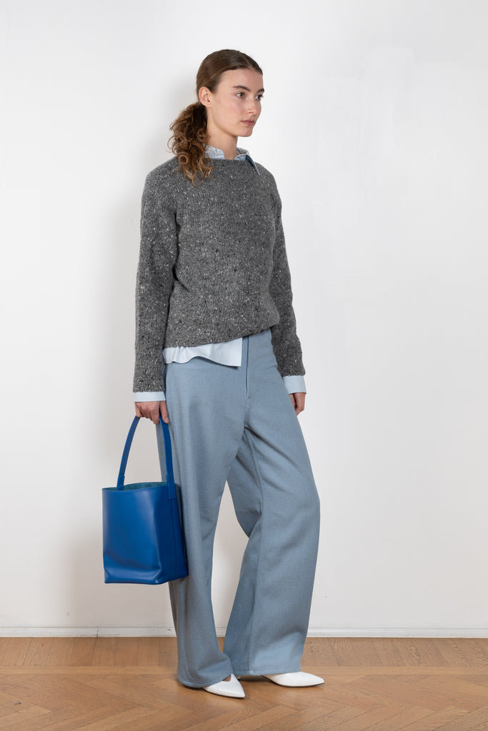 Auralee Tweed Knit Boatneck