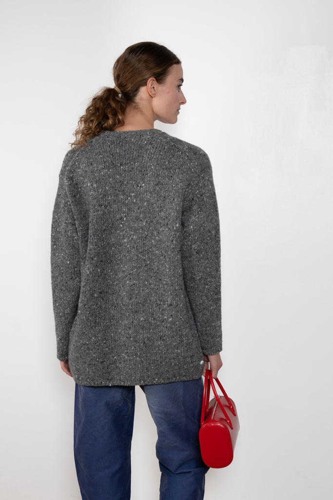 Auralee Tweed Knit Cardigan