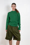 Auralee Wool Mock Neck green