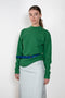 Auralee Wool Mock Neck green