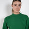 Auralee Wool Mock Neck green