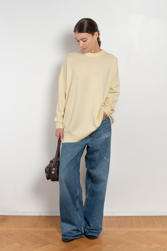 bbwallace oldenburg sweater pale yellow