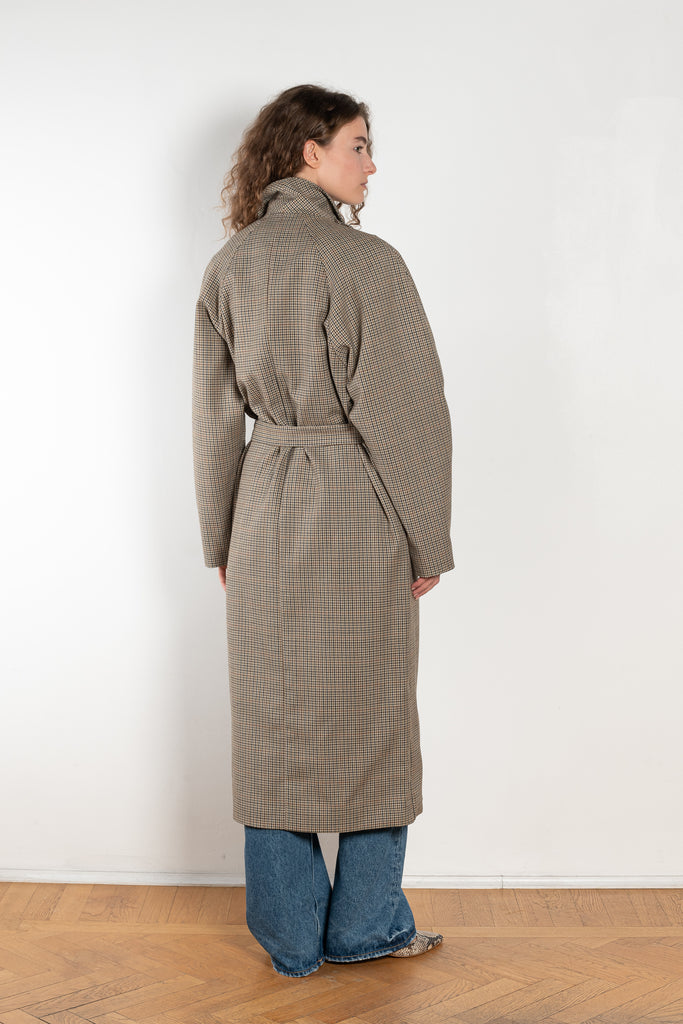 The Cordelia Coat by Bite is crafted from high-quality houndstooth check wool with a oversized silhouette