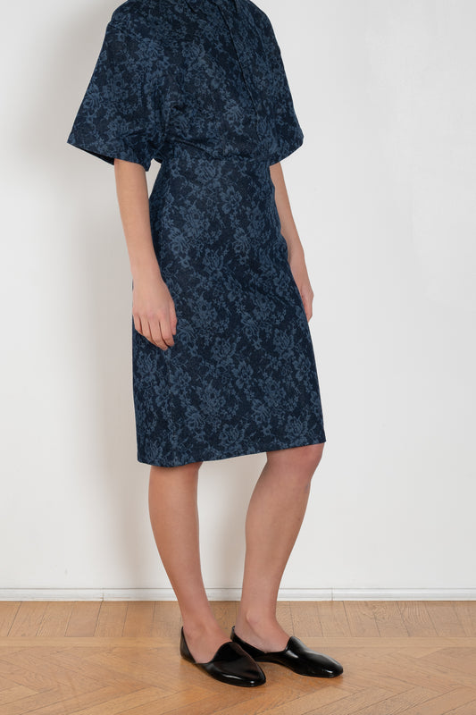 Bite Lace Print Denim Skirt