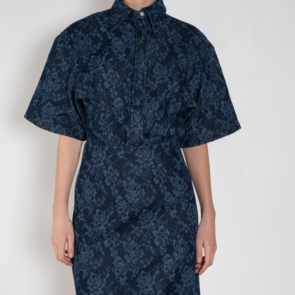 Bite Lace Print Denim Skirt