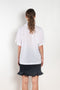 The Ludo Sheer tee by Bite is is crafted from luxurious fine cotton jersey crepe featuring a relaxed, oversized silhouette, elevated by a detachable scarf detail