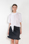The Ludo Sheer tee by Bite is is crafted from luxurious fine cotton jersey crepe featuring a relaxed, oversized silhouette, elevated by a detachable scarf detail