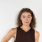 The Spacia Tank Dress by Bite is crafted from a soft, lustrous, and subtly textured jersey, featuring a sleek double bodice that flares into a single-layer skirt below the hips