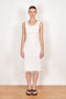 The Double Dress by Botter is a fitted cotton dress with a soft mesh second layer