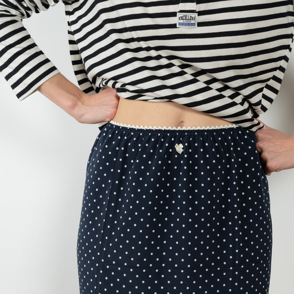 Commission Slip Skirt polka dot