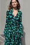 The Print Wrap Dress by Coperni is a feminine wrap dress with a Coperni Logo hardware detail