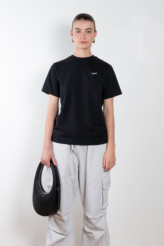 The Logo Boxy T-Shirt by Coperni is a signature relaxed Tee with a small slanted Coperni Logo on the front