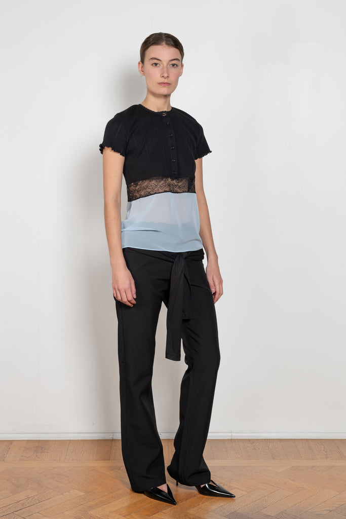 coperni multi layer pointelle top