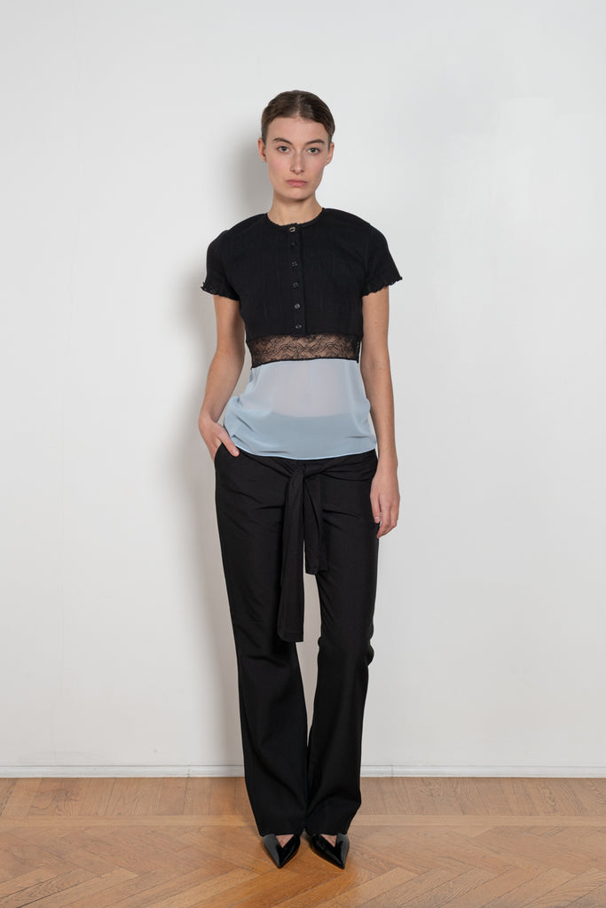 coperni multi layer pointelle top
