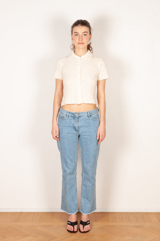 cropped denim 01 flare pants magda butrym