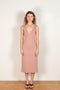 jersey dress pink gauchere open back