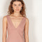 jersey dress pink gauchere open back
