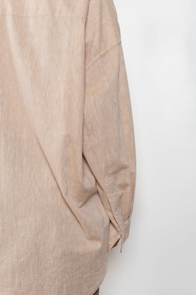 The Button Front Shirt by Denimist is a relaxed oversized shirt in a cotton and linen blend