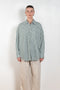 The Button Front Shirt by Denimist is a relaxed oversized shirt in a cotton green stripe