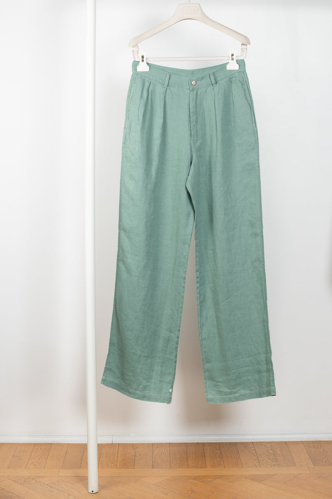 The Double Pleat Chino by Denimist is a relaxed trouser with a wide leg
