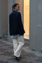 The Flat Front Chino by Denimist is a relaxed trouser with a wide leg