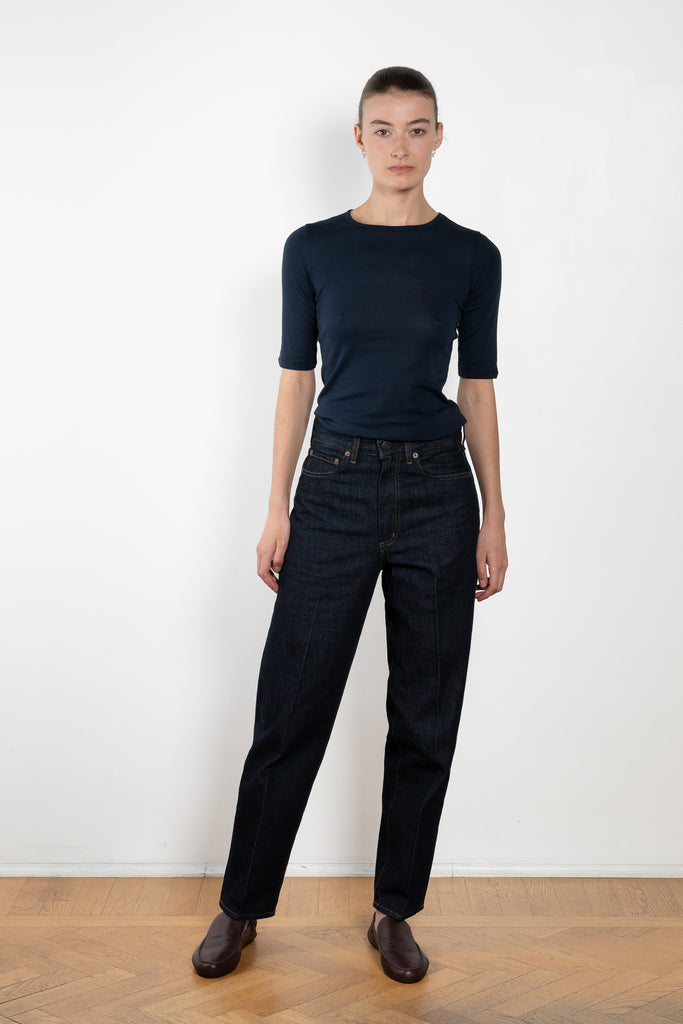 The Anna Tee by Flore Flore is a&nbsp;lengthened t-shirt with lengthened short sleeves, made from lightweight transparent organic cotton 1 x 1 rib