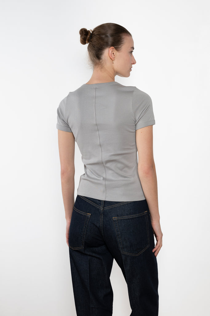 The Car Tee by Flore Flore is a fitted t-shirt with a short sleeve with soft binding for an elegant look