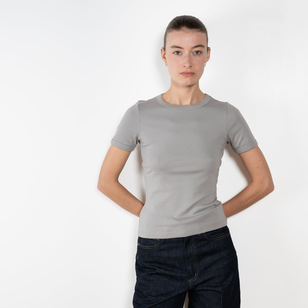 The Car Tee by Flore Flore is a fitted t-shirt with a short sleeve with soft binding for an elegant look