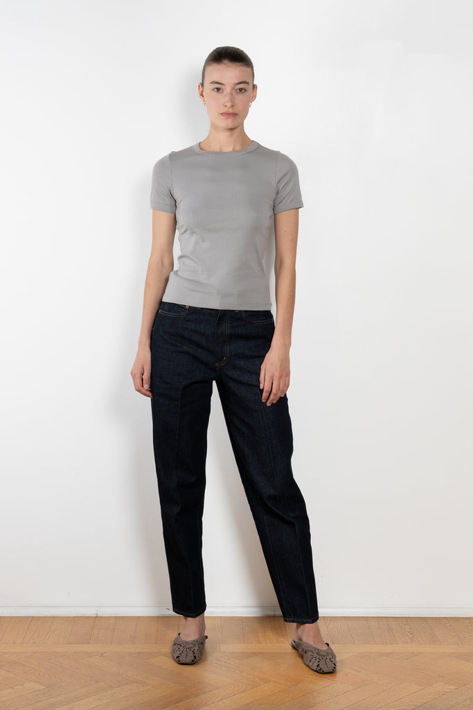 The Car Tee by Flore Flore is a fitted t-shirt with a short sleeve with soft binding for an elegant look