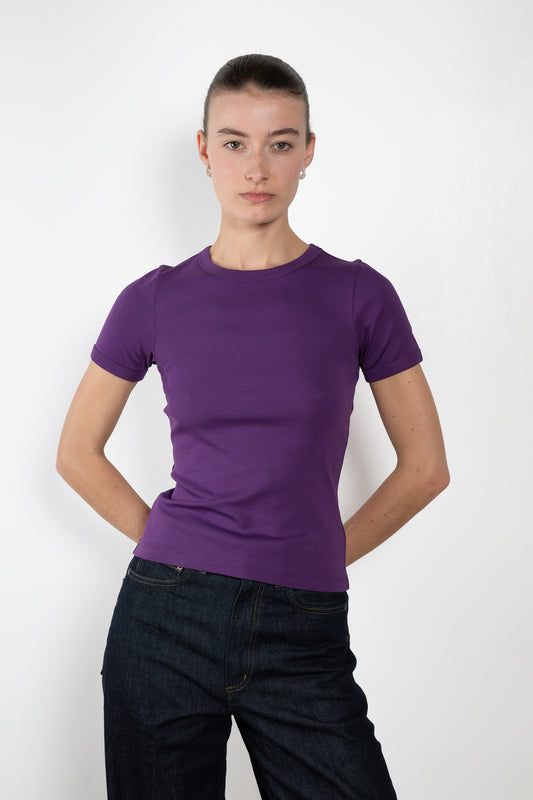 The Car Tee by Flore Flore is a fitted t-shirt with a short sleeve with soft binding for an elegant look
