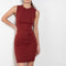 The Esme Dress by Flore Flore is a fitted crew neck tank dress with a double stitched cut-off seam on the back.