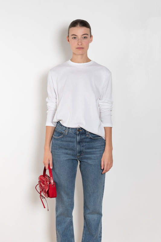 Maggie longsleeve tee white