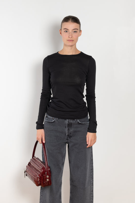olivia longsleeve tee black
