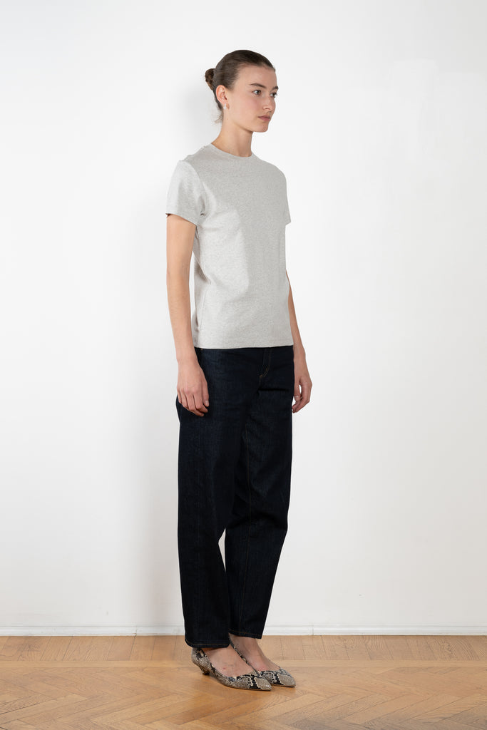 The Monica Tee by Flore Flore is a&nbsp;relaxed fit short-sleeved tee with a double stitched cut off seam on the back.