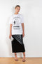 The Straight Skirt by GAUCHERE is a mid waist signature skirt with a back slit in this season's lightweight faux leather 